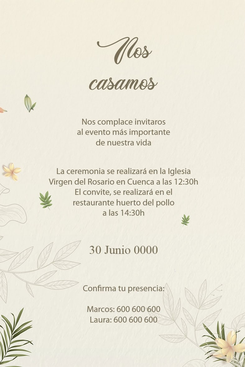 Invitación Boda 05 - Imagen 2