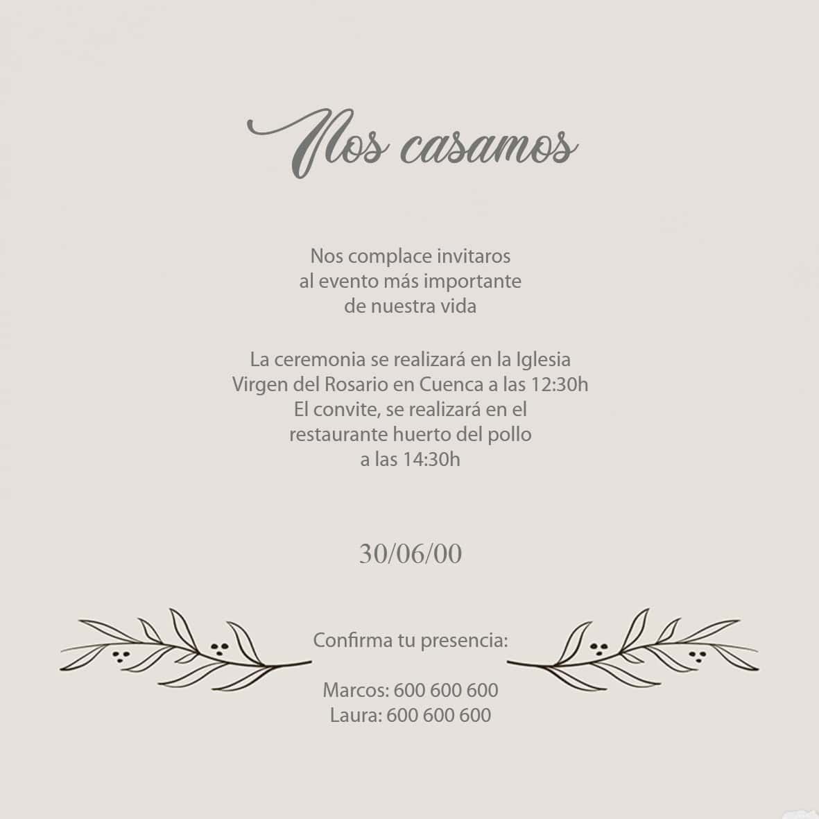 Invitación Boda 07 - Imagen 3