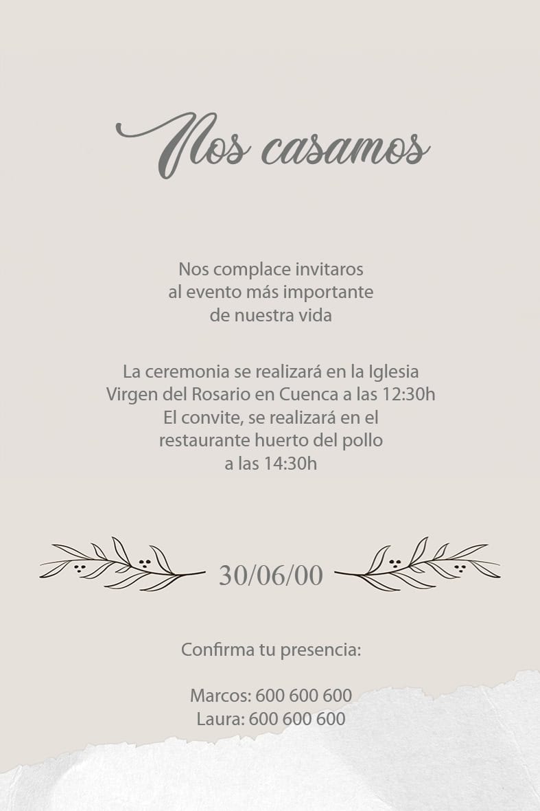 Invitación Boda 07 - Imagen 2