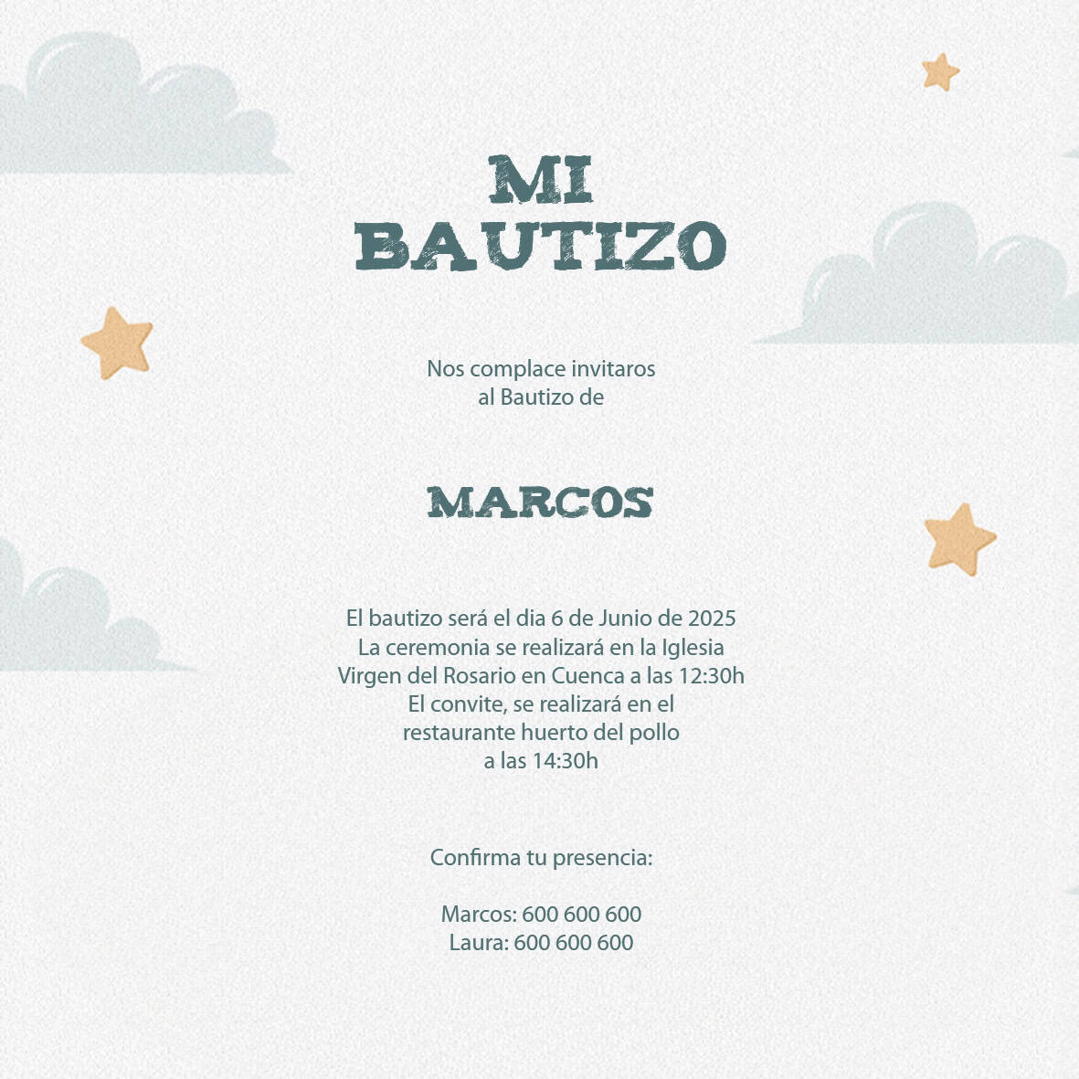 Invitación Bautizo 01 - Imagen 3