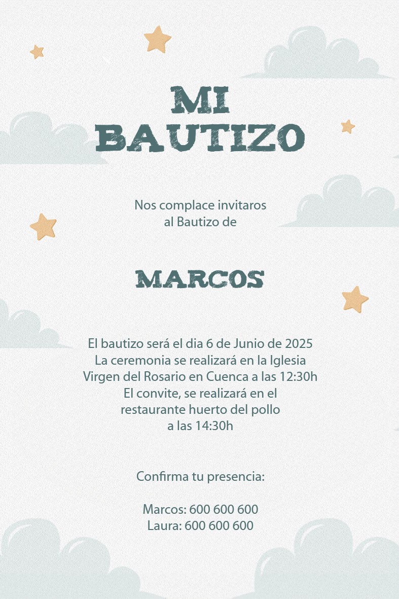 Invitación Bautizo 01 - Imagen 2