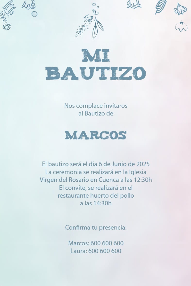 Invitación Bautizo 02 - Imagen 3