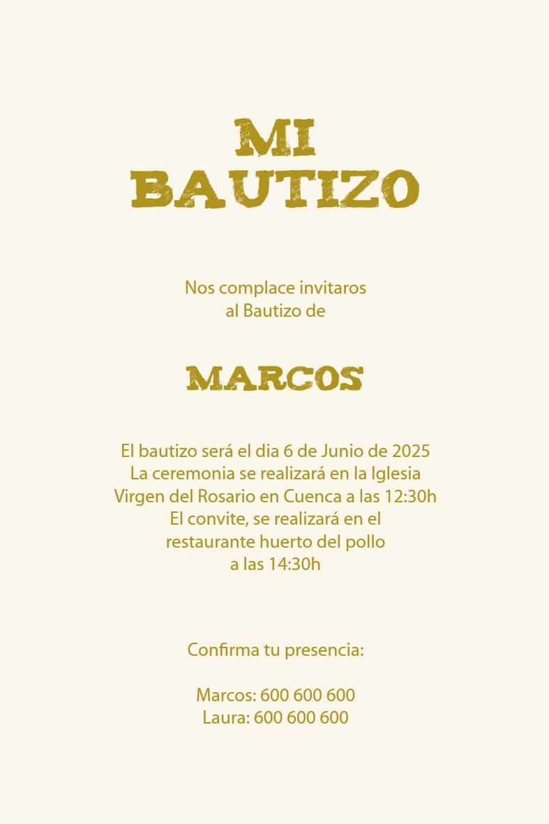 Invitación Bautizo 03 - Imagen 2