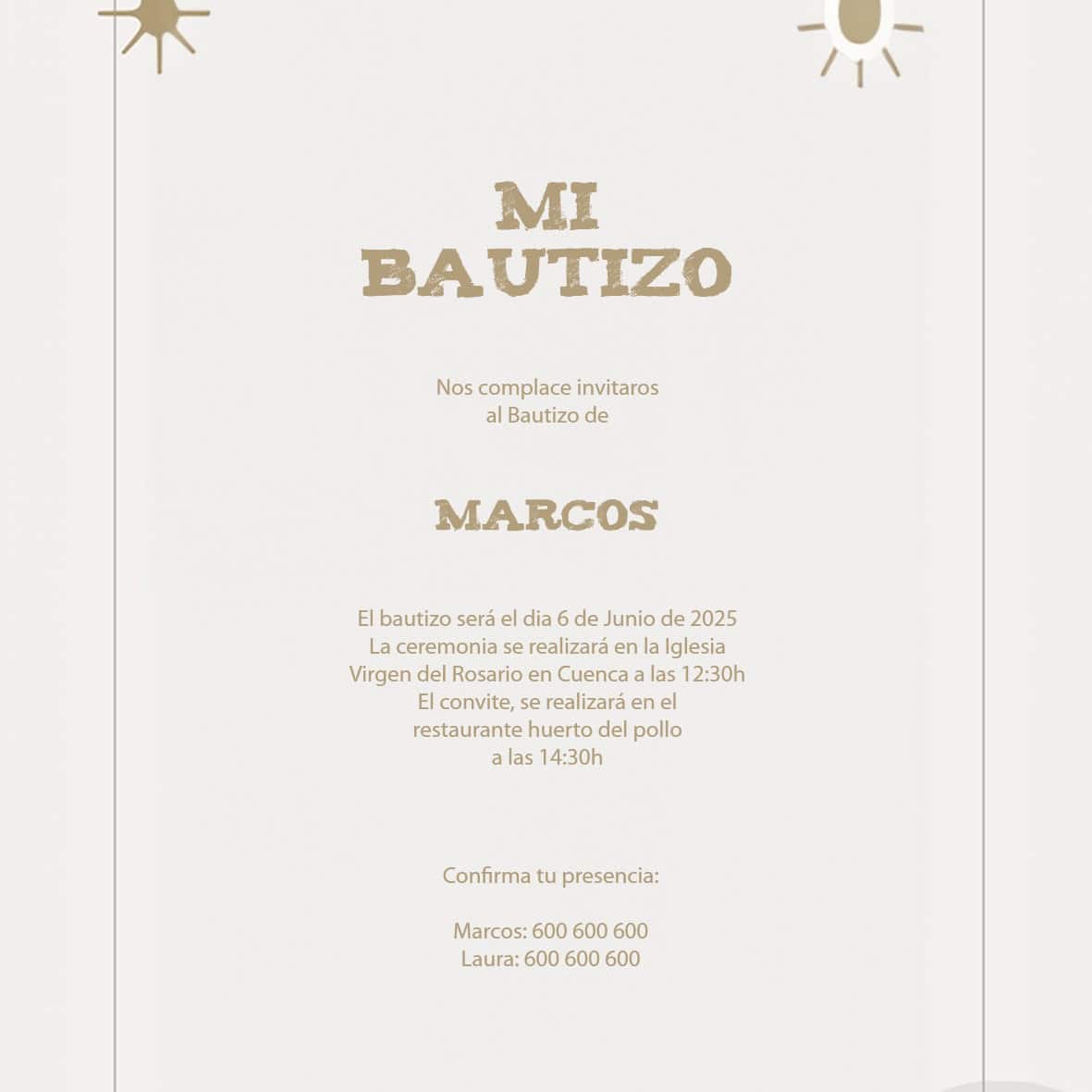 Invitación Bautizo 05 - Imagen 2