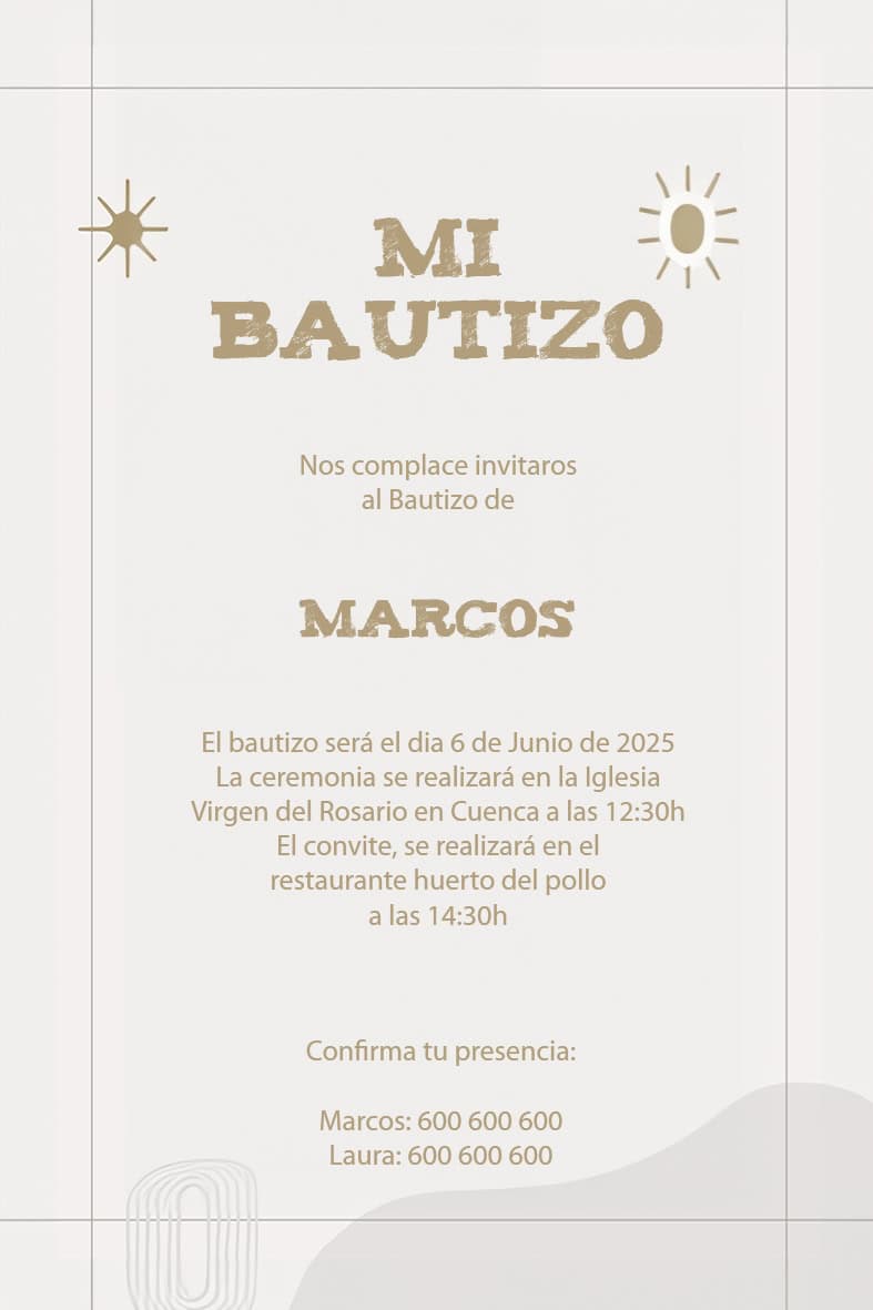 Invitación Bautizo 05 - Imagen 2