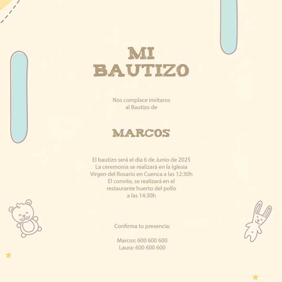 Invitación Bautizo 06 - Imagen 2
