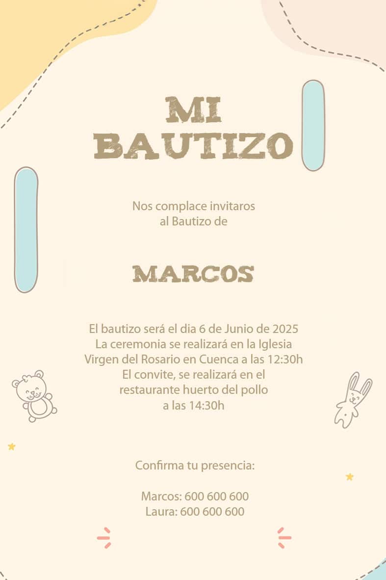 Invitación Bautizo 06 - Imagen 3