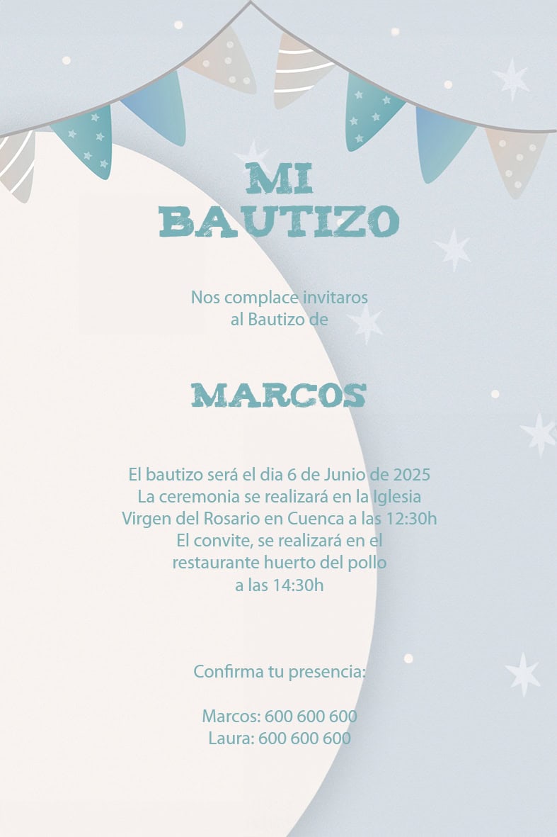 Invitación Bautizo 07 - Imagen 2