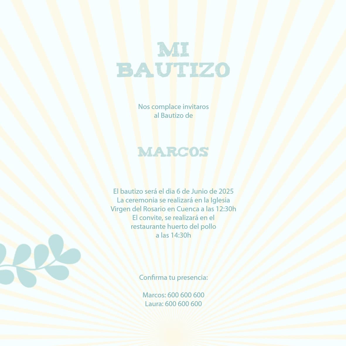 Invitación Bautizo 08 - Imagen 2
