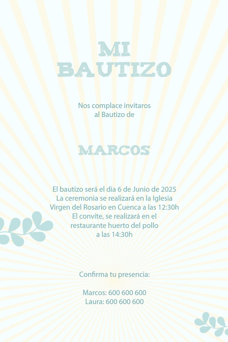 Invitación Bautizo 08 - Imagen 2