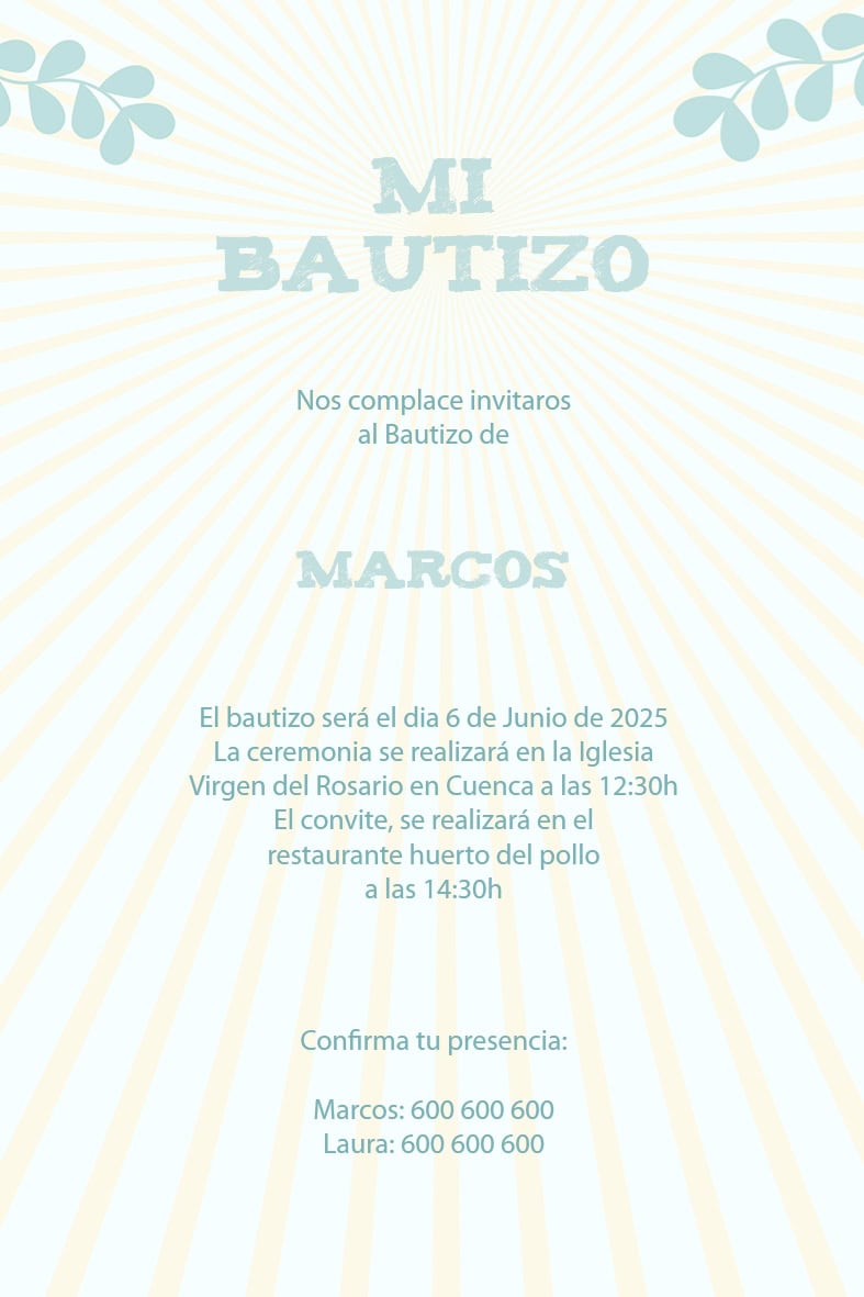 Invitación Bautizo 09 - Imagen 3