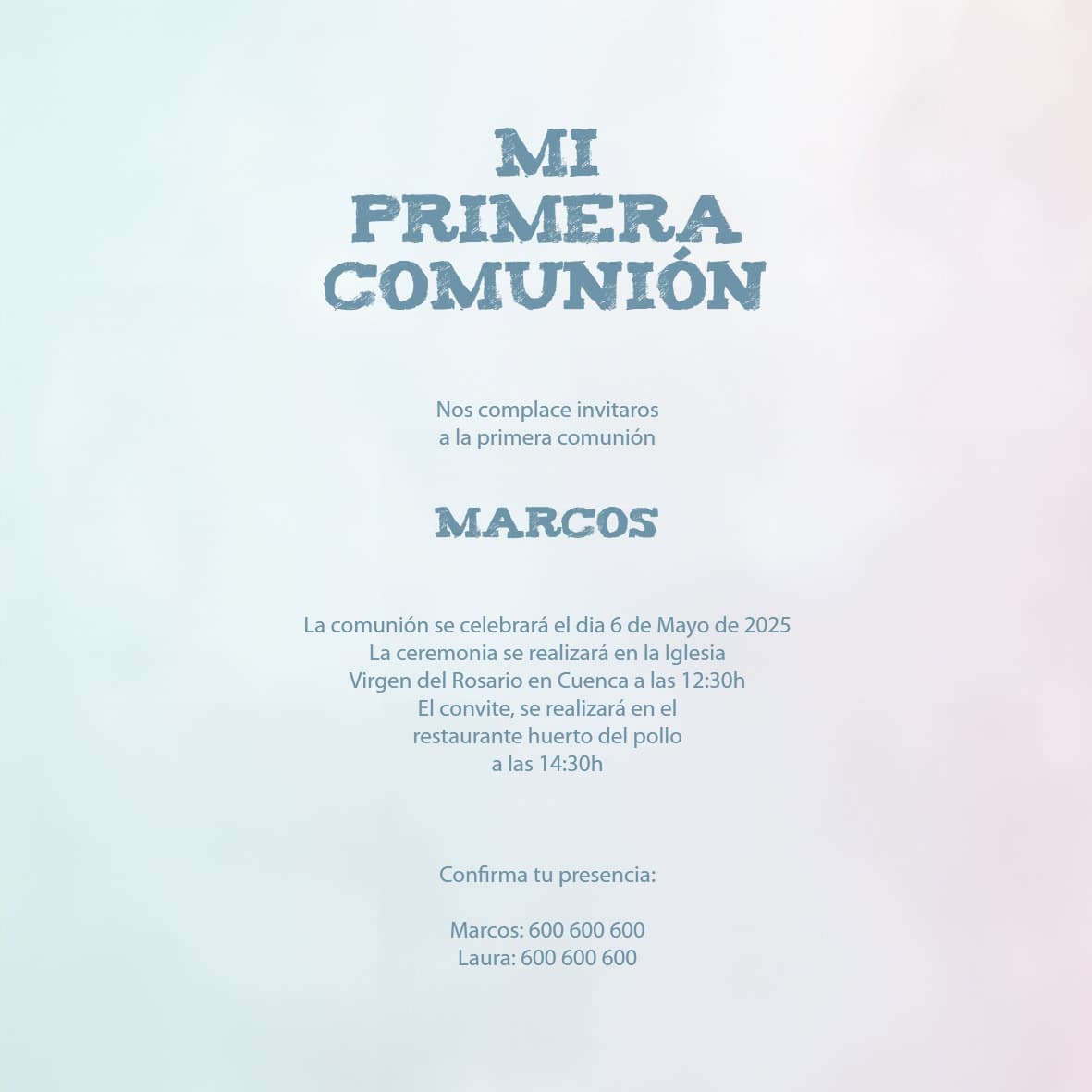 Invitación Comuniones 01 - Imagen 3
