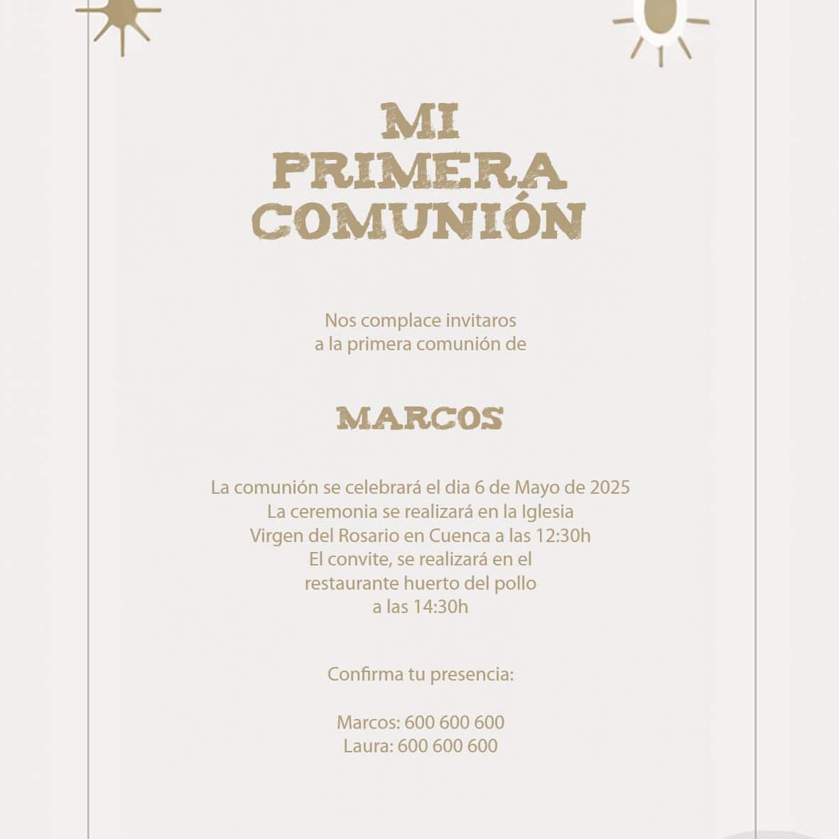 Invitación Comuniones 03 - Imagen 2