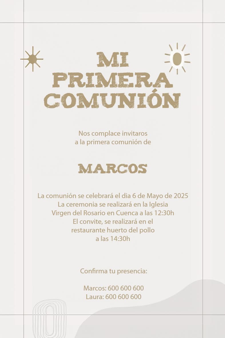 Invitación Comuniones 03 - Imagen 3