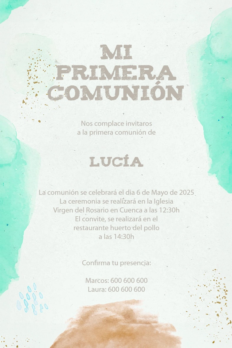 Invitación Comuniones 04 - Imagen 3