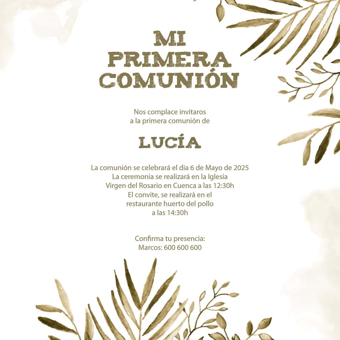 Invitación Comuniones 05 - Imagen 2