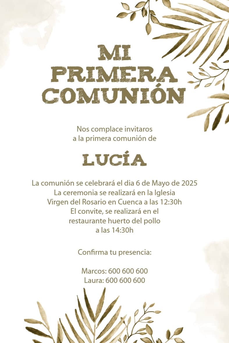 Invitación Comuniones 05 - Imagen 3