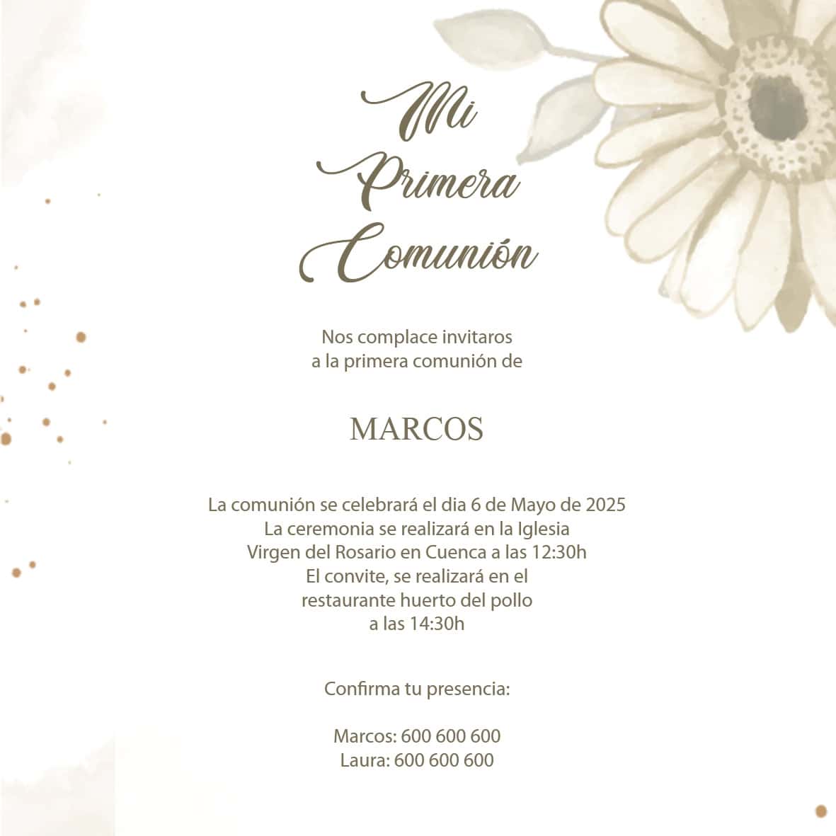 Invitación Comuniones 07 - Imagen 3
