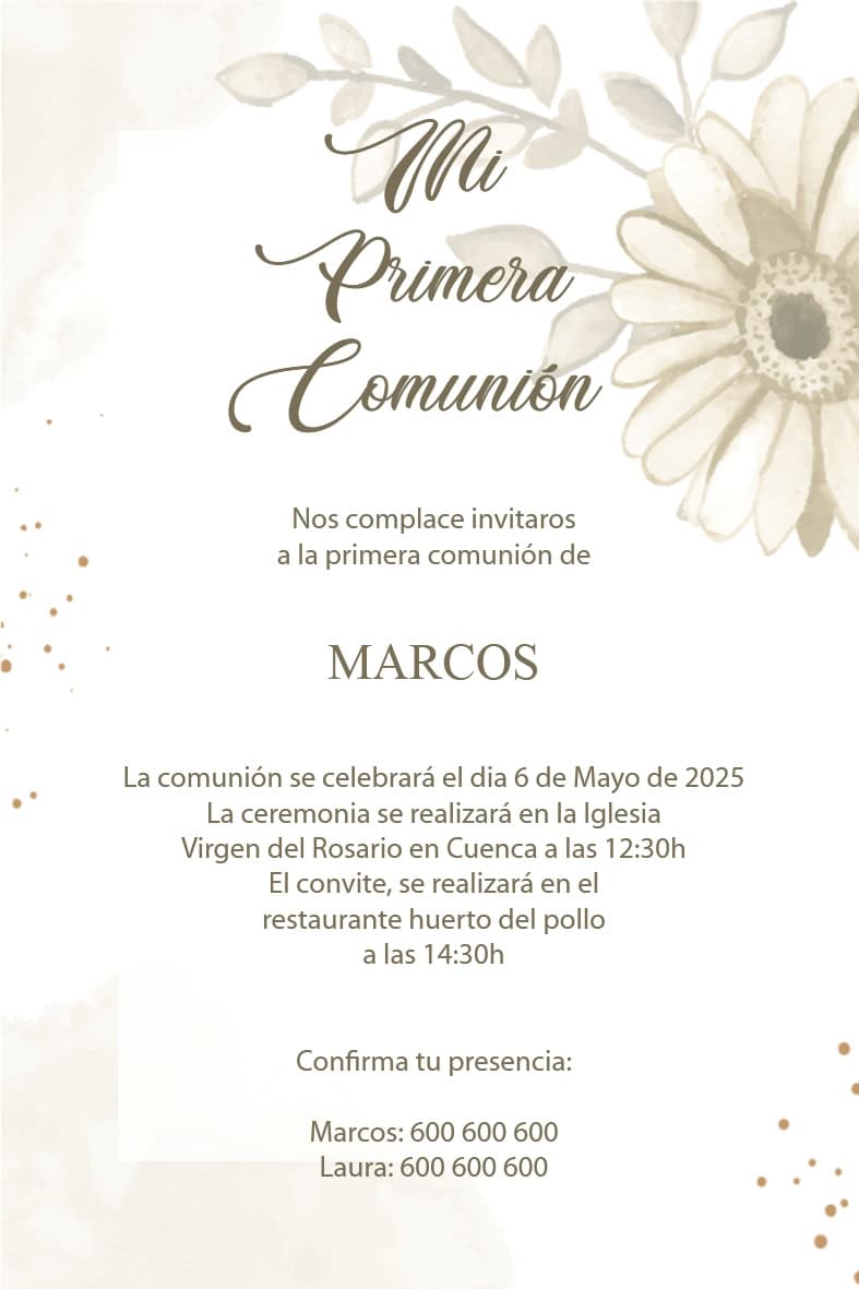 Invitación Comuniones 07 - Imagen 3