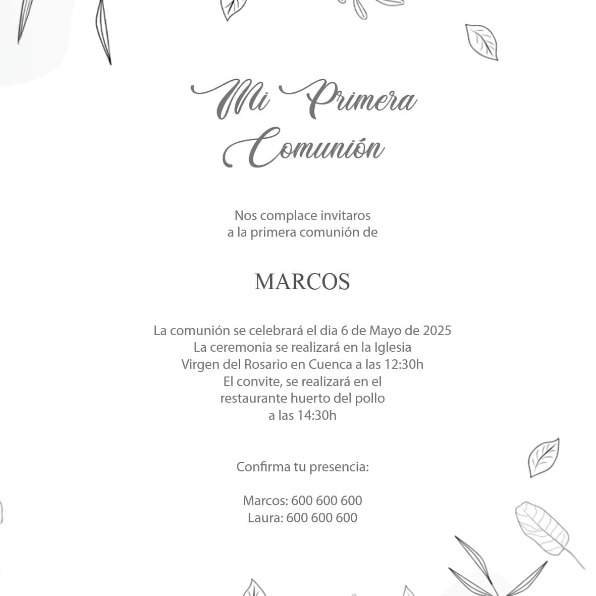 Invitación Comuniones 08 - Imagen 3