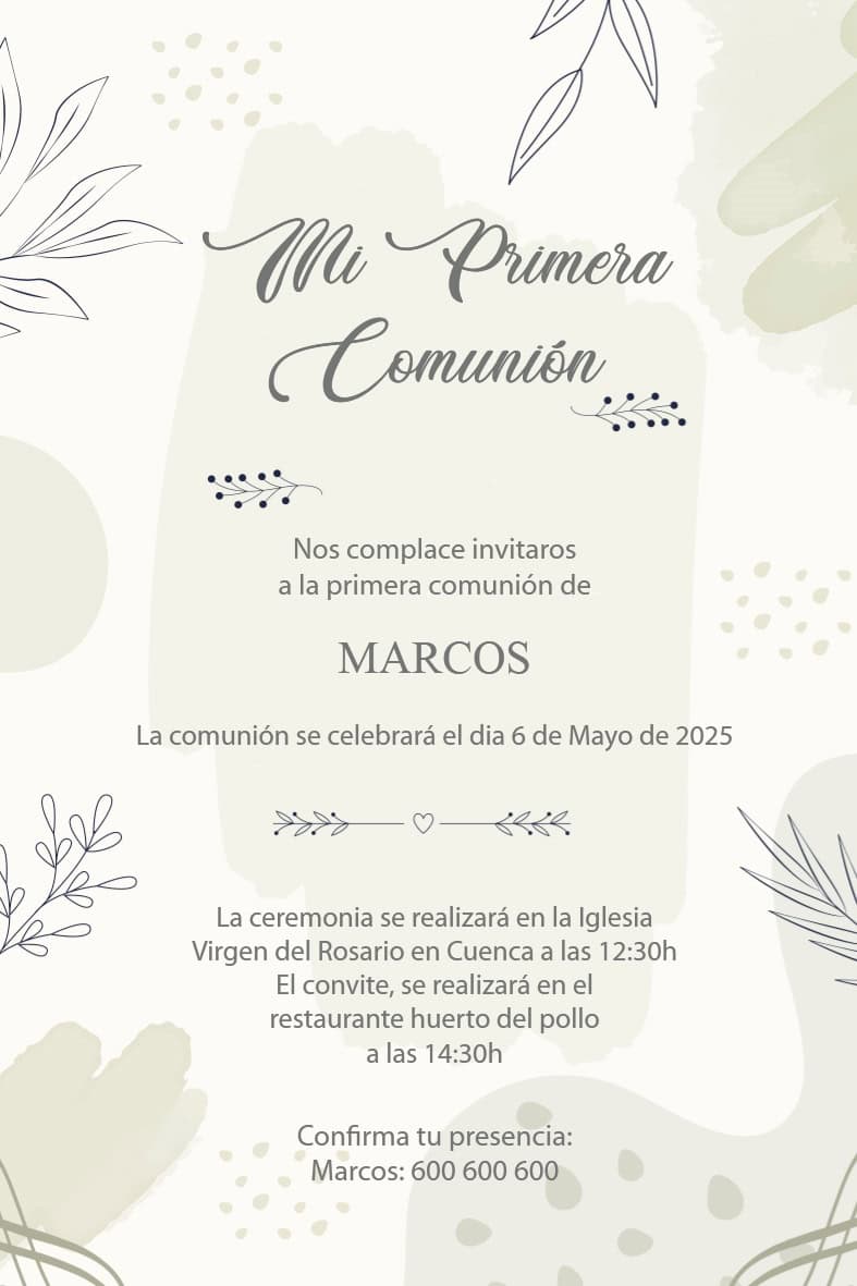 Invitación Comuniones 09 - Imagen 3