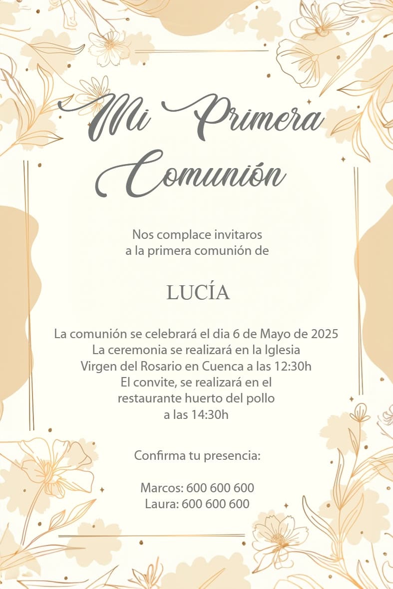Invitación Comuniones 10 - Imagen 3