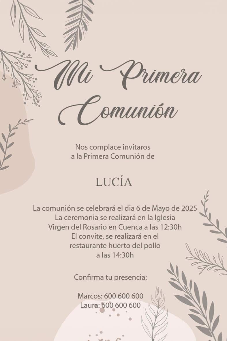 Invitación Comuniones 12 - Imagen 3