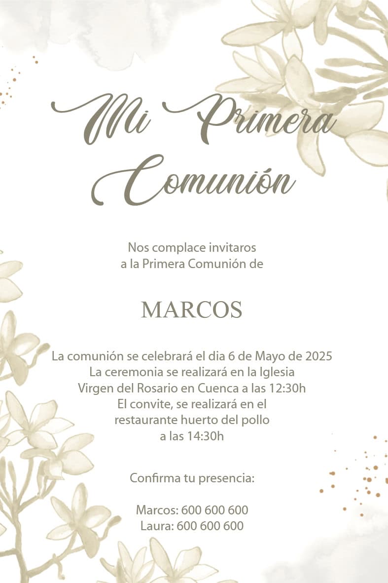 Invitación Comuniones 13 - Imagen 3