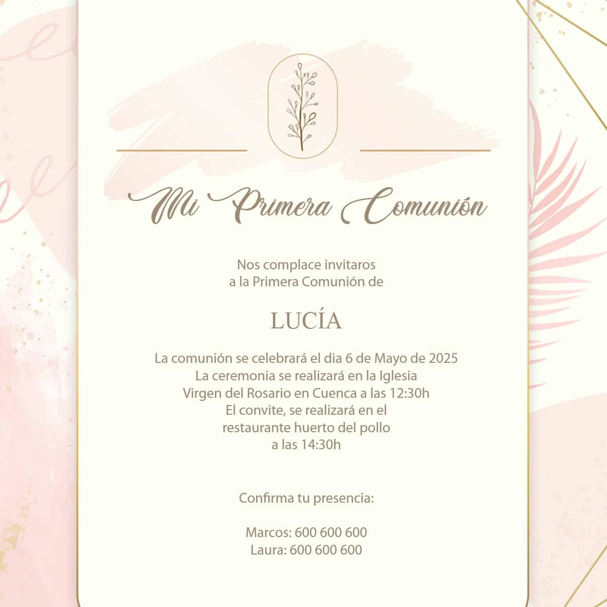Invitación Comuniones 14 - Imagen 3
