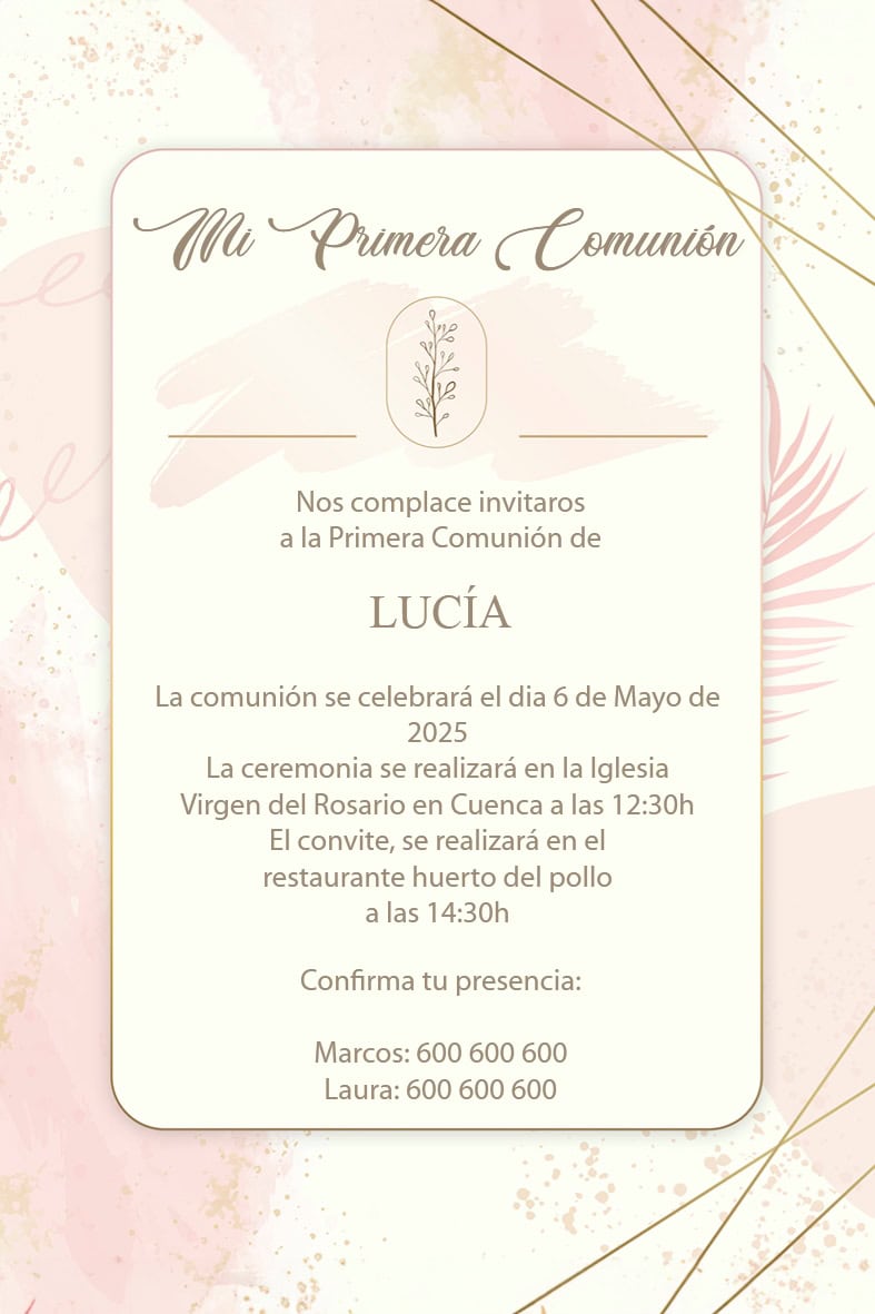 Invitación Comuniones 14 - Imagen 2